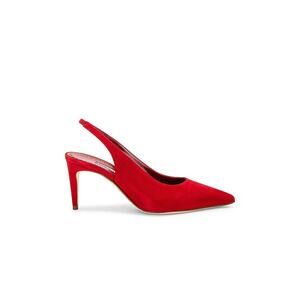 Manolo Blahnik 'Paledarc 70' Red Suede Leather Stiletto Heel Pump Size 6.5